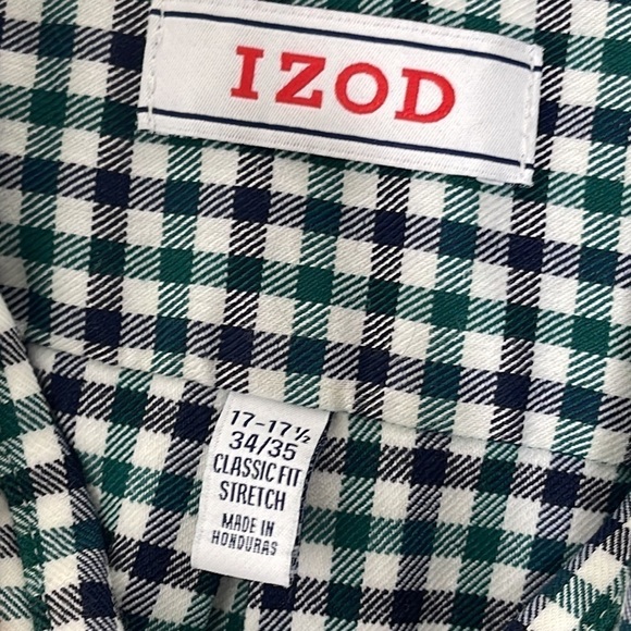 ❤️ 🆕 IZOD Button Down Shirt Size 17 - Picture 4 of 4